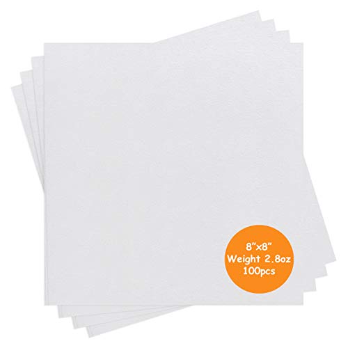 Cut Away Embroidery Stabilizer 8" x 8" 100 Precut Sheets Weight 2.8 OZ - color: White, size: 8"x8" 100pcs