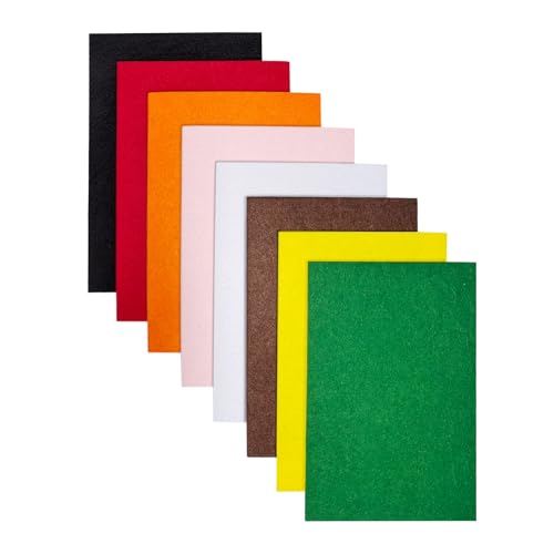 Jtnohx Stiff Felt, 2mm Thick Felt Sheets for Crafts, 8"x12" Hard Felt Fabric Squares 8Pcs for DIY Projects (Christmas Series) - color: Christmas Series
