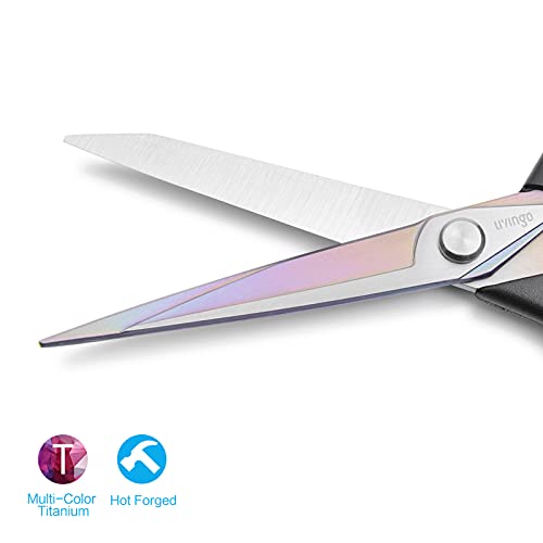 LIVINGO Fabric Scissors 9.5" Professional Tailor Heavy Duty Sewing Shears - color: Black/Red, size: 9.5"