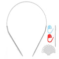 Stainless Steel Circular Knitting Needles Size 1 (2.25mm) 16inch Length - size: US 1(2.25mm) 40mm