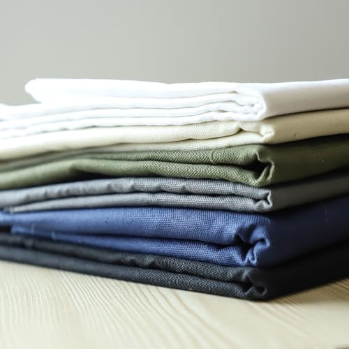 Simple&Opulence 100% Cotton Canvas Fabric 10oz. 59 Inch by the Yard, Nature Duck Fabric Textile Medium Weight for Painting, Sewing, Crafts, Embroidery, Bag, Handmade Home Decor(2 Yards, Black) - color: Black, size: 2 Yards