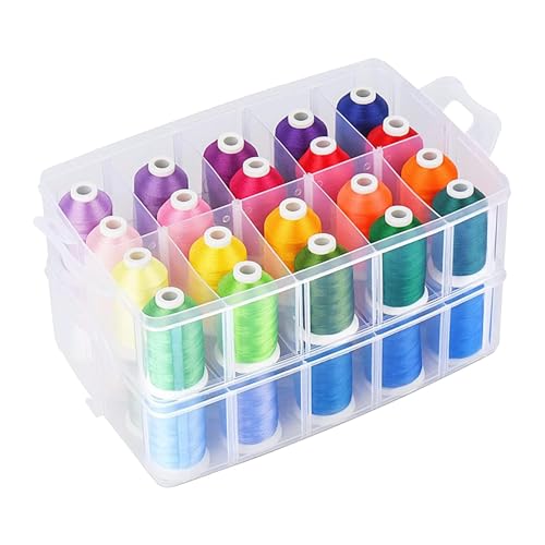 Simthread 40-Color 40 Spools 550Yds 40WT Polyester Embroidery Thread Kit