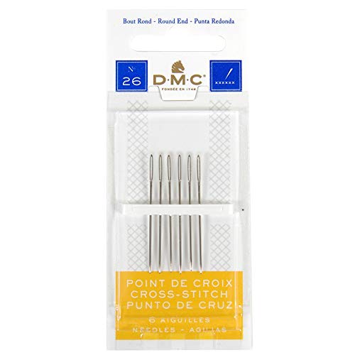 3 Pack DMC Size 26 Cross Stitch Needles (Total 18 Needles) - New Package