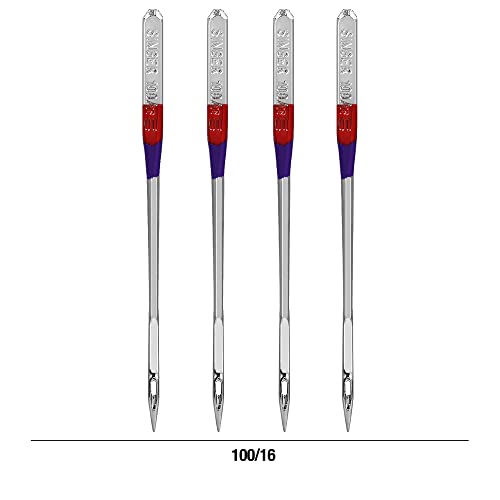 SINGER 04741 Regular Point Needles, Size 100/16, 5 Count - style: 100/16
