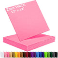2mm Stiff Felt Sheets 12" X 12" (10 Pack, Bright Rose Pink) - color: Bright Rose Pink
