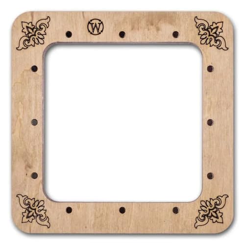 Magnetic Embroidery Hoop Medium – 4"x4" Inner Size, Square Wooden Hoop for Perforated Paper & Plastic Canvas, Amethyst Purple | FLMP-019 - color: Amethyst