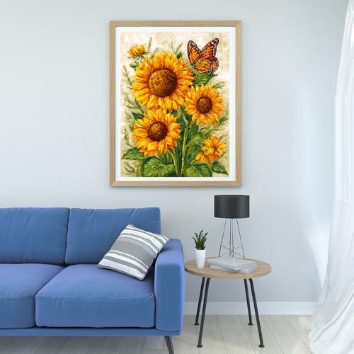 Moohue 14ct Counted Stamped Cross Stitch Kits for Adults Flowers Printed Cross Stitch Patterns Art Crafts Cross Stitch Supplies (Flowers 12) - color: Flowers 12