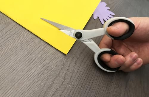 5 Inch Detail Scissors, Precision Paper Scissor Cutting, 3 Pack - color: White