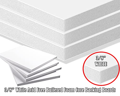 Foam Board 5x7 10PK 3/8 Thick Rigid Foam Core Boards, Foam Poster Board White Foamboard 5x7 Large Acid Free Foamcore Sheets, Polystyrene Foamboard Large Foamcore Backing for Backdrop, Display - size: 5x7 10 Pack, style: 3/8" White