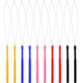 10 Pack Hair Extension Loop Tool Hair Threader Bead Looper Multicolored