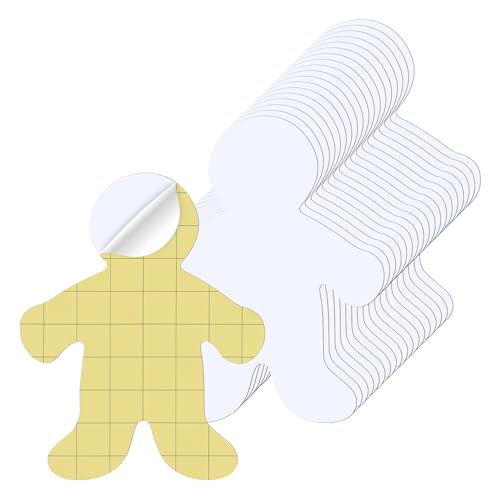 Hygloss Sticky People Craft Boards - 6 Pack 7.5-Inch Self Stick Collage Boards for Kids - Peel & Stick Mounting Boards for Art Projects, School Crafts, Classrooms, and DIY Displays - size: 6-Pcs, style: Person 7.5"