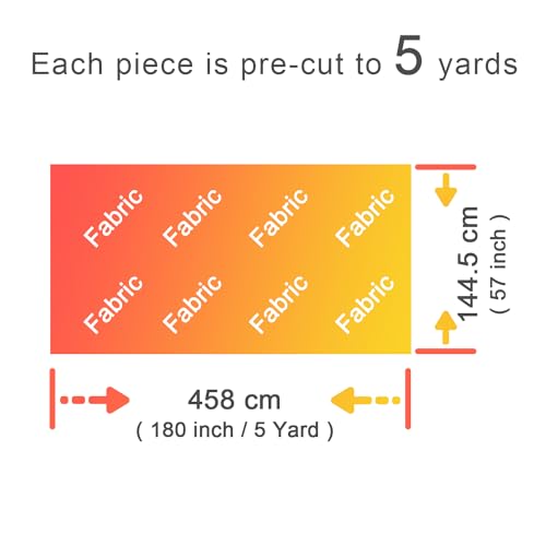 5 Yard Black Lightweight Cotton Broadcloth Fabric by the Yard, 3.7 oz - color: Black, size: 5 Yard