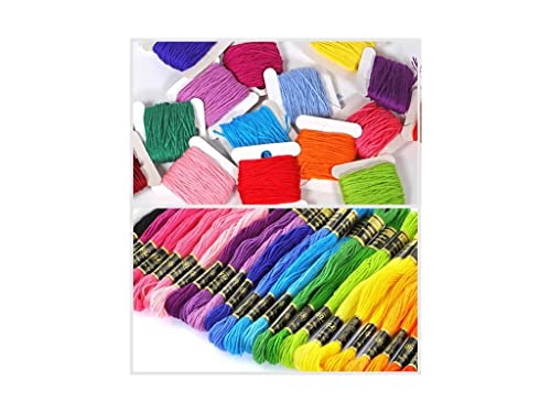 Essentials By Leisure Arts and Iris Embroidery Floss Jumbo 117 Pack - 6 Strand Cotton Floss with Bobbins for Cross Stitch, Embroidery, Craft Projects