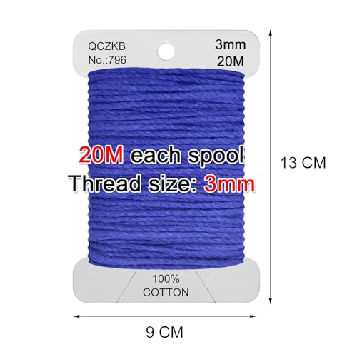 Classic Crochet Thread Yarn 100% Pure Cotton Thread,Col No: 796,Dark Royal Blue - color: Dark Royal Blue