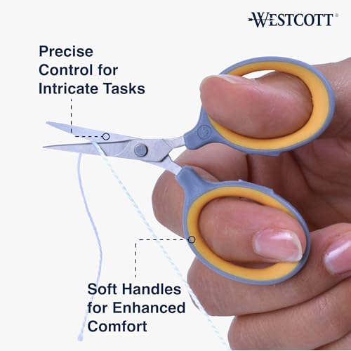Westcott 2.5" Fine-Tip Craft Scissors with Titanium-Bonded Blades for Crafting, Sewing & More - style: 2.5" Sewing Scissors