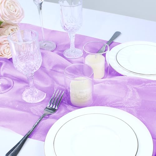 VACVELT Light Purple Sheer Organza Fabric by The Yard 60" Wide (1 Yard) - color: Light Purple, size: 1 Yard