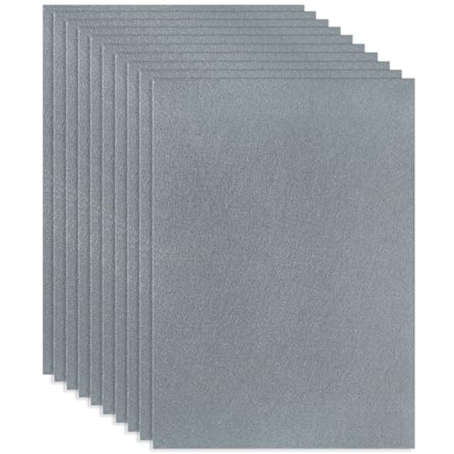 10 Gray Felt Fabric Sheets,7.87 x 11.8 inch (20 x 30cm) A4 Stiff Felt Squares 1 mm Thick, Great for DIY Craft, Sewing Projects, Nonwoven Patchwork, Decoration - color: Gray
