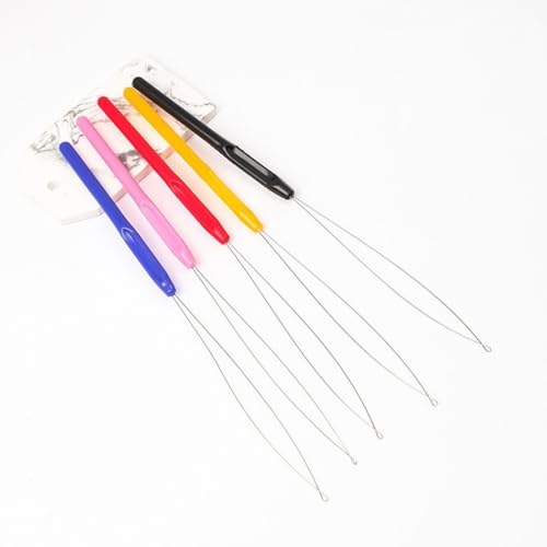 ZhXu Shuo 5 Color/Set Needle Threaders for Hand Sewing & Machine Threading – Plastic Threader Tool for Embroidery, Craft, Quilting, Knitting, DIY Art, Tufting Gun, Lead Wire – Special Crafting