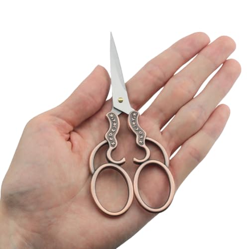 Vintage Sewing/Window Pattern Embroidery Metal Scissors Craft Artistry Handmade Paper Cutting DIY Tool