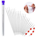 18 Pcs Collapsible Beading Needles for Seed Beads, Big Eye Beading Needle for Jewelry Making with Bottle