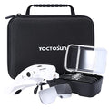 YOCTOSUN Magnifying Glasses with LED Light,5 Lenses,Headband,Storage Case - style: Led Head Magnifier with Storage Case