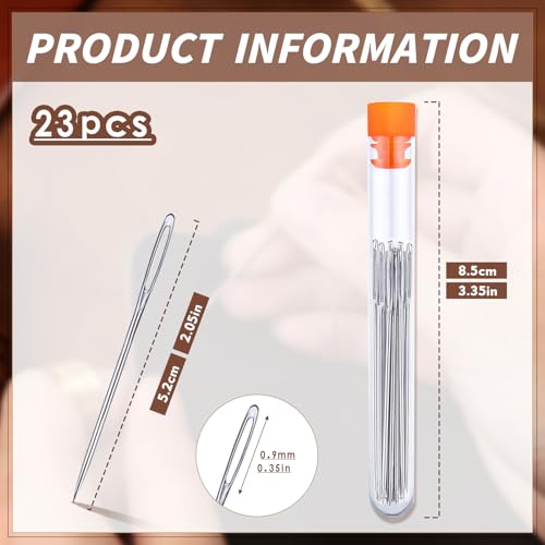 Large Eye Sewing Needles, 2.05 inch Sewing Sharp Needles for Hand Sew - size: 2.05in, 23pcs