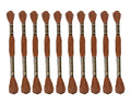 12 Skeins Embroidery Cotton Floss of 8.75yds for DIY Embroidery, Brown - color: Brown