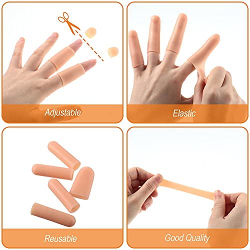 Nuanchu Gel Finger Cots 50pcs Silicone Protectors for Trigger Finger Relief