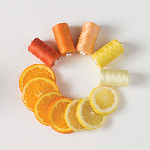 Connecting Threads Yellow Assorted 100% Cotton Thread Set - 5 Spools - color: Citrus Punch