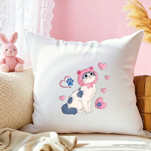 4 Sheets Water Soluble Embroidery Patterns Stabilizers Kitty Theme Embroidery Stick and Stitch Paper with Pre-Printed Cute Cats Patterns for Hand Sewing Lover Beginners - style: Cat