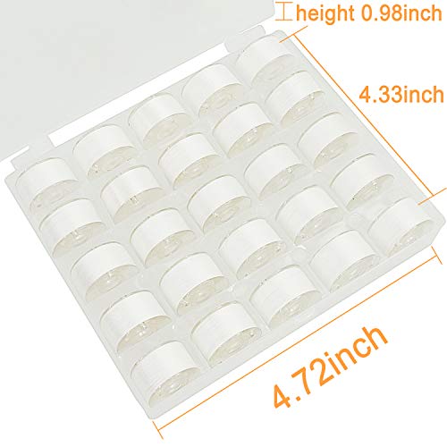 New brothread 25pcs Size A SA156 Prewound Bobbin Thread -White - color: 90wt white