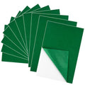 10PCS Green Self Adhesive Felt Fabric Sheets Sticky Felt Sheets for Craft Supplies Art Home Making（8.3" x 11.8"/20 x 30cm） - color: Green