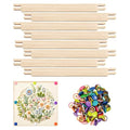 FSWCCK 8 Pcs 8" Stretcher Bars for Needlework with 100 Thumb Tacks, Wooden Canvas Stretcher Bars, Needlepoint Embroidery Stitch Frame Set for Women's Birthday Gifts, Crafts Art