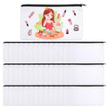 60PCS Sublimation Blank Canvas Makeup Bags, Bulk Small Canvas Bags With Zipper, Heat Transfer Cosmetic Makeup Bags, Travel Toiletry Pouch Storage, Bridesmaid Makeup Bag