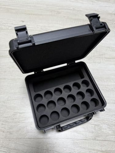 Peptide Case | Peptides Vials Case, 5ml Vial Storage Cases (10ml-18Slots) - color: 18-shots×3ml + 1-slot×30ml (Black)