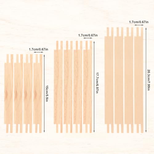 12pcs Needlepoint Stretcher Bars for Needlework, Mini Wooden Canvas Stretcher Bars Frame with Thumb Tacks for Embroidery Cross Sewing Crafts Painting Art Supplies Accessories