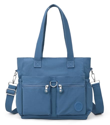 Tote Bag for Women Nylon Purse and Handbags Tote Purse Crossbody Bag Messenger Bag - color: Blue