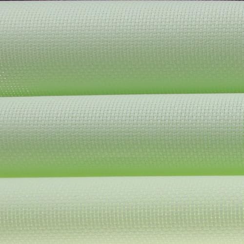 KCS 3 pc of 15" x 18"(38cmx45cm) Counted Cross Stitch Cotton Aida Cloth Needlework Rolled Fabric Box,16CT,Light Green - color: Light Green, size: 16CT