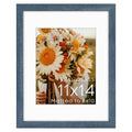Golden State Art 11x14 Blue Picture Frame Mat for 8x10 Real Glass - color: Blue, size: 11x14