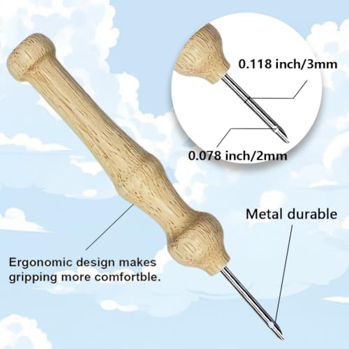 BEUNITONE 2Set Punch Needle Kit with Frame for Adults Beginners, Lighthouse Needlepoint Crafts Kit for Adults, Complete Embroidery Starter Kits with Pre-Print Pattern for Gift Home Decor 9.4"x9.4" - color: 04-Lighthouse