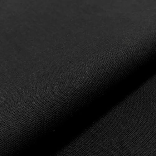 Linen Embroidery Fabric 20 by 62-Inch Black - color: Black