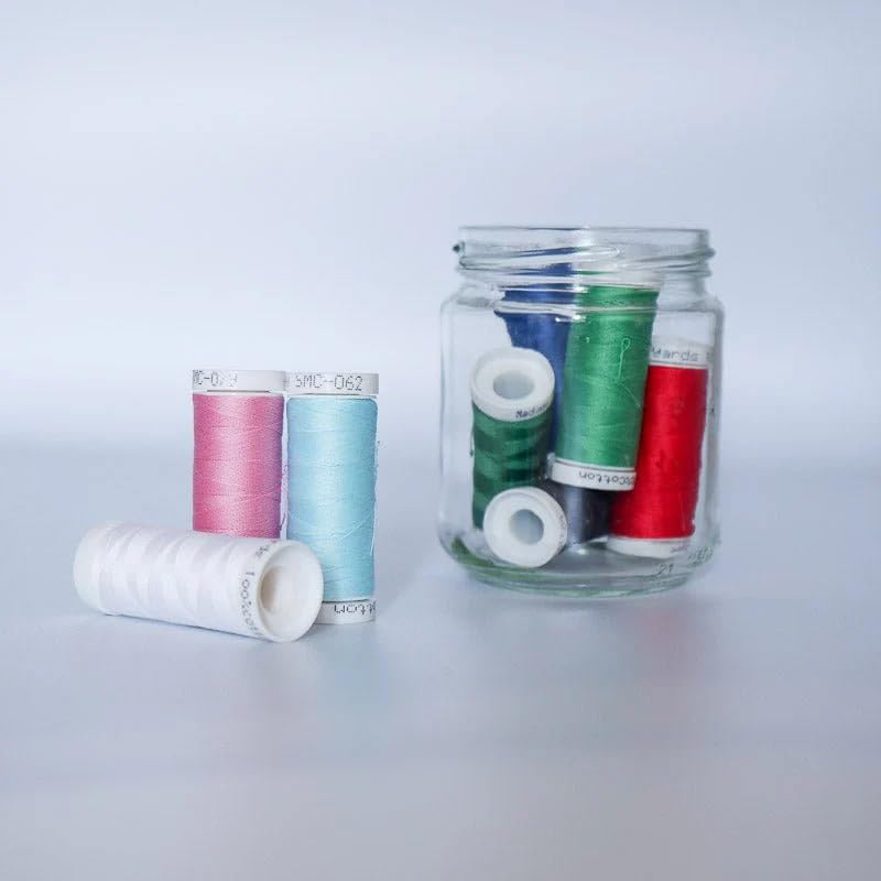 Madam Sew Cotton Thread Set – 8 Small Spools – 100% Cotton Thread for Sewing Machine & Hand Stitching | Strong, Low-Lint All Purpose Threads for Fabric, Quilting, and Stitching – Holiday Must Haves - color: Holiday Must Haves