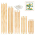 OwnMy 20Pcs Needlepoint Stretcher Bars 7,9,12,14,16 Inch Wood Stretcher Bars for Needlework with 100 Tacks, Wooden Canvas Stretcher Bars Needlepoint Accessories for Embroidery Cross Stitch Frames