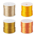 Elecrelive 64 Yards 1.5mm Nylon Rattail Satin Cords Gold Bracelet String - color: Goldenrod
