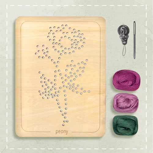 Wooden Flower Lacing Embroidery Kits for Beginners, Set of 5 Learn-to-Stitch Craft Boards, Sewing & Embroidery Art Kits for Kids Ages 8+, DIY Craft Projects, Educational Gifts, Party Favors (Spring) - style: Spring