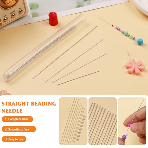 UOOU 39 Pcs Big Eye Beading Needles Long Straight Bead Needles - style: StyleA
