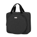 LoDrid Embroidery Project Bag, Square Supplies Storage Tote, Black - color: Black
