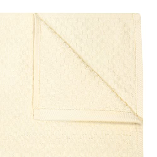 COTTON CRAFT Amazing Kitchen Towel - 12 Pack 100% Cotton Waffle Terry Towel - color: Ivory, size: 12 Pack