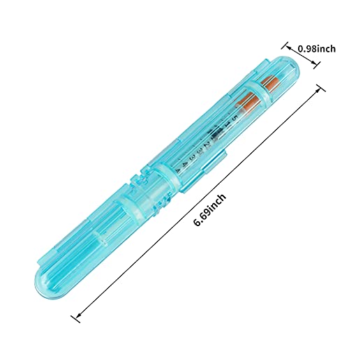 Insulin Travel Case for Syringes & Pens, Diabetic Syringe Holder Organizer - color: Light Blue Transparent+Solid Purple