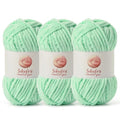 Chenille Yarn for Crocheting Size 5 Bulky Yarn 3 Mint Green - color: 3 Mint Green